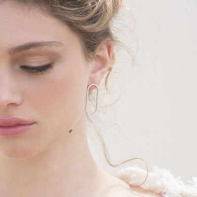 Oval Diamond Earrings