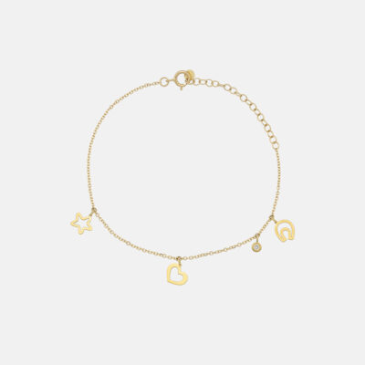 Love-Luck-Hope Charm Bracelet