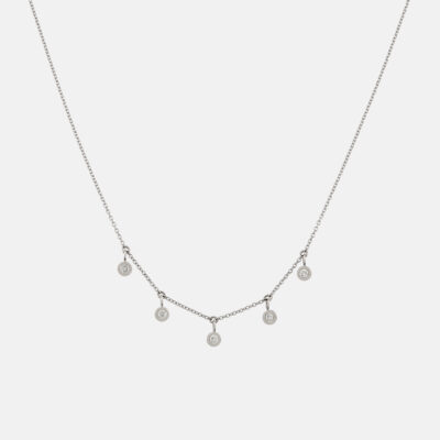 Hanging Diamond Dots Necklace