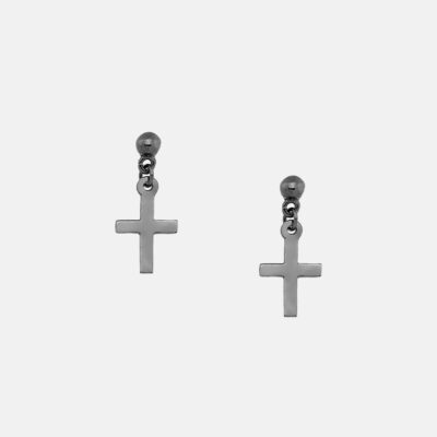 Small Hanging Cross Unisex Earring