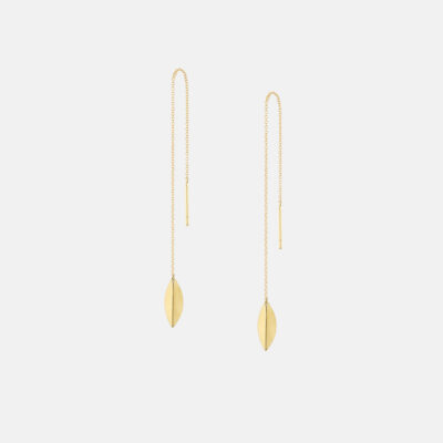 Leaf Threader Earrings