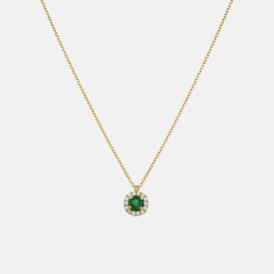 Emerald Pear Shaped Necklace