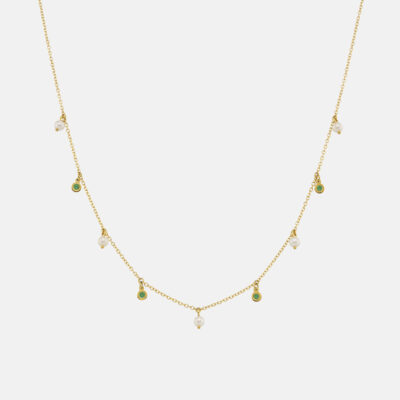 Emeralds & Pearls Necklace