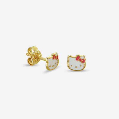 Hello Kitty! Red Enamel Girl's Earrings
