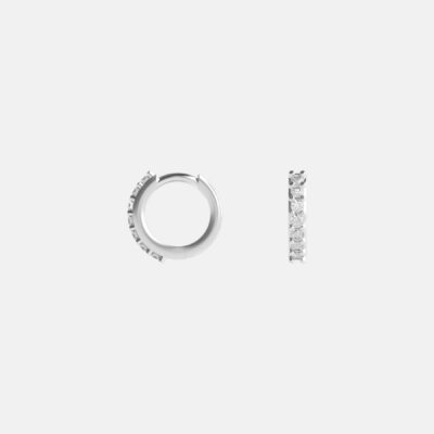 Shimmering Huggie Hoop Earrings