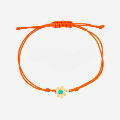 Daisy Turquoise Cord Bracelet