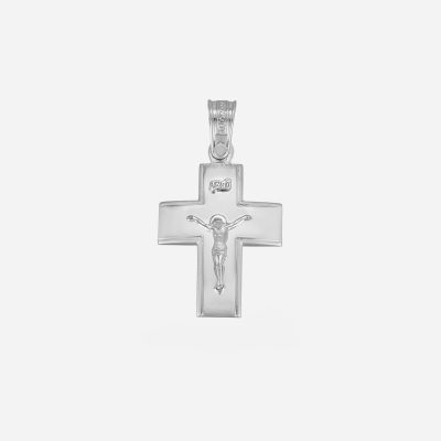 Crucifix White Gold Cross
