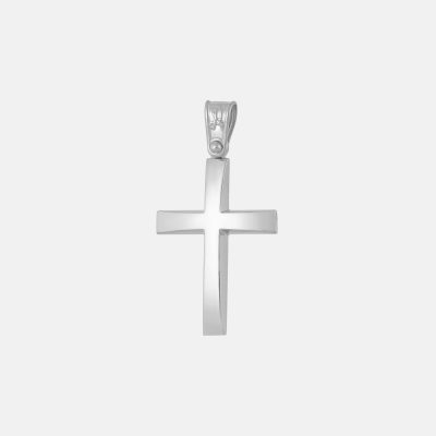 Men's Cross in 14kt White Gold