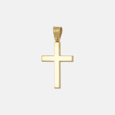 Medium Elegant Cross in 14kt Yellow Gold