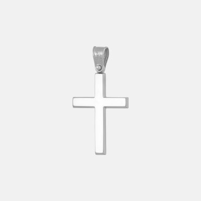 Elegant Cross in 14kt White Gold