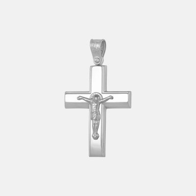 Crucifix Cross 14kt in White Gold