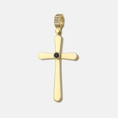 Elegant Rounded Gold Cross
