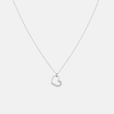 Open Diamond Heart Necklace