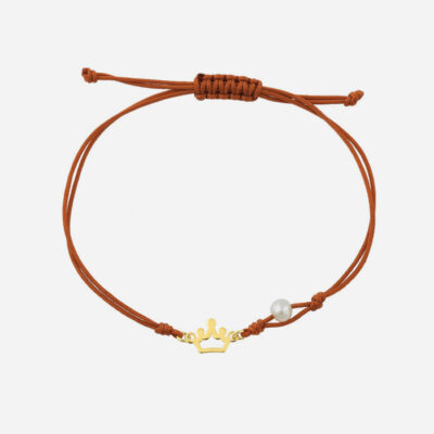 Crown with Pearl Cord Bracelet