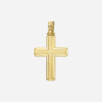 Satin Finish Gold Cross