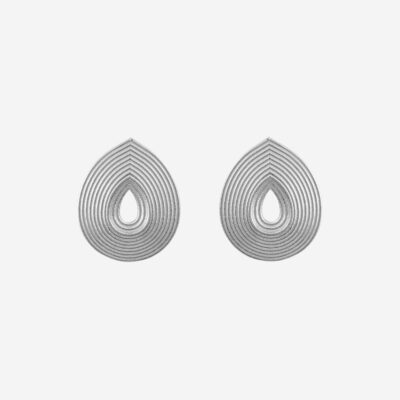 Large Drop Silver Earrings