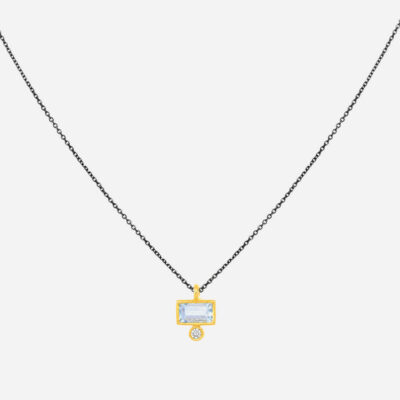 Byzadium Mosaic Blue Topaz Necklace