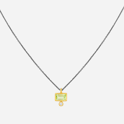 Byzadium Mosaic Blue Peridot Necklace